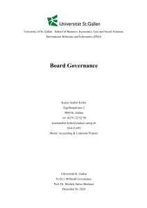 Board Governance: Shareholder vs. Stakeholder, IPOs, and Board Roles