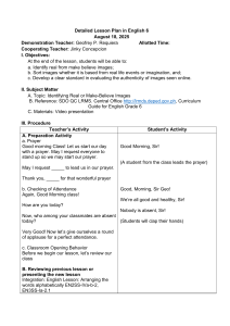 English 6 Lesson Plan: Identifying Real vs. Make-Believe Images