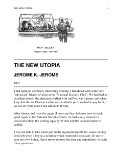 The New Utopia by Jerome K. Jerome (1891) - Social Satire