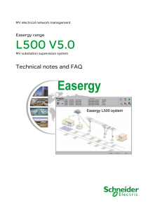 Easergy L500 V5.0 MV Substation Supervision System: Technical Notes & FAQ
