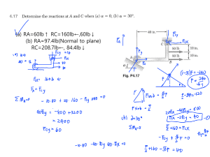 Engineering Mechanics: Reactions at A & C (&alpha;=0, &alpha;=30&deg;) - Solved Problem