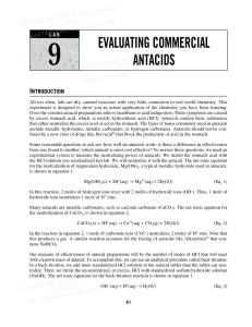 Evaluaci&oacute;n de Anti&aacute;cidos Comerciales: Laboratorio de Qu&iacute;mica