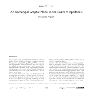 Apollonius Conics: Archetypal Graphic Model & Descriptive Geometry