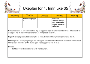 Ukeplan 4. trinn uke 35: Daglig skjema og lekser