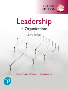 Leadership in Organizations: Textbook, 9th Edition