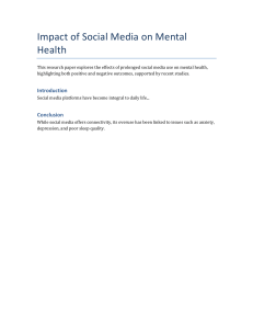Social Media's Impact on Mental Health: Research & Outcomes