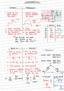Kinematics: Physics Study Notes & Graphs