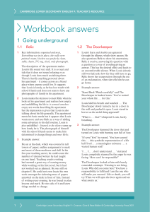 Cambridge Lower Secondary English 9 Teacher's Resource Answers