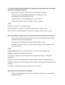 Personality Psychology Study Guide: Approaches, Tests, & Research Methods