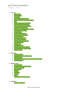 Java Theory Interview Questions
