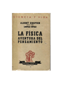 La F&iacute;sica: Aventura del Pensamiento - Einstein & Infeld