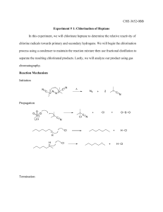 Chlorination of Heptane Lab Report: Reactivity & GC Analysis