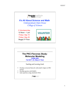 PKC-Flavones Study: Molecular Modeling Presentation