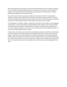 Music & Identity: A Personal Essay on Piano's Transformative Power