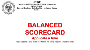 Presentazione Balanced Scorecard (BSC) Applicata a Nike