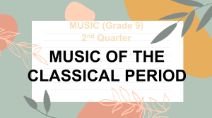 Music of the Classical Period (Grade 9): Forms, History & Examples