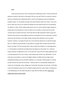 Procrastination & Writing: A Personal Essay on Academic Struggles