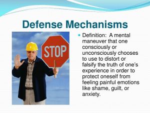 Defense Mechanisms: Psychology Presentation Slide