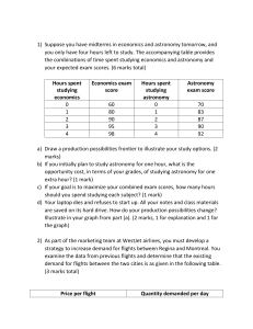 Economics & Astronomy Exam Questions