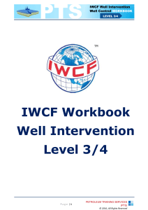 IWCF Well Intervention Well Control Workbook Level 3/4 - PTS
