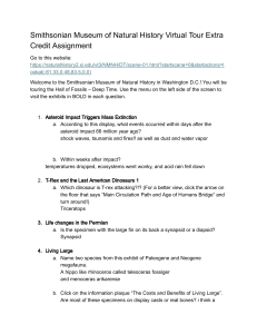 Smithsonian Museum Virtual Tour Extra Credit Assignment