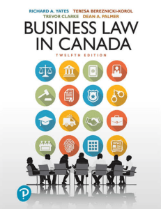 Business Law in Canada Textbook, 12th Edition