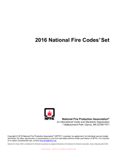 2016 National Fire Codes Set - NFPA Fire Protection Standards Archive