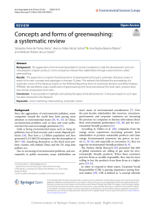 Greenwashing Concepts: A Systematic Review