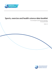 IB Sports, Exercise & Health Science Data Booklet 2026 | Diploma Programme
