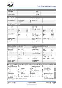 Compressor Questionnaire
