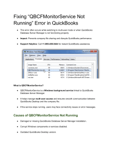 Fix QBCFMonitorService Not Running Error in QuickBooks: Troubleshooting Guide