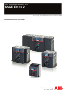 SACE Emax 2 Circuit-Breakers: Operating Instructions for Design Engineers