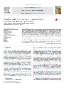 Supply Chain Strategy: A Conceptual System Approach