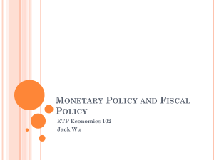 Monetary & Fiscal Policy: Aggregate Demand & Interest Rates