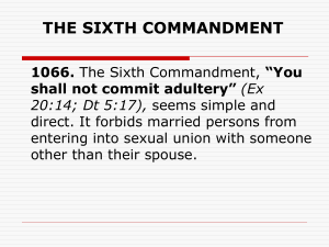 Christian Teaching on Sixth Commandment & Human Sexuality