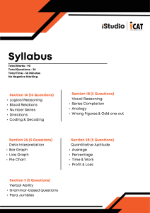 iCAT Aptitude Test Syllabus: Logical, Quant, Verbal, DI, Visual Reasoning