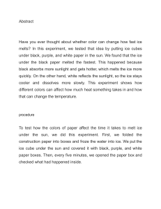 Color's Effect on Ice Melting: An Experiment Report
