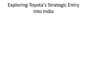 Toyota's Strategic Entry into India: Global Expansion & Market Impact