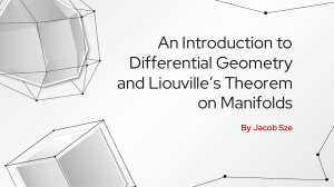 Differential Geometry & Liouville's Theorem on Manifolds | Jacob Sze