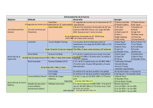 Plan de Entrenamiento de Fuerza y Resistencia | Ciencia del Deporte