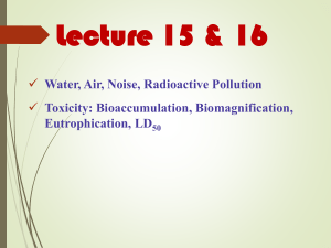 Environmental Pollution & Toxicity: Lecture Slides