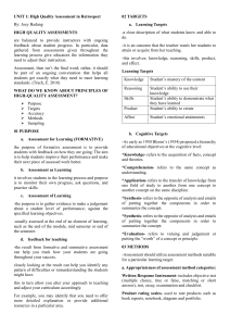 High Quality Assessment Principles & Methods