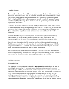 Cybersecurity: Physical Penetration Testing Summary