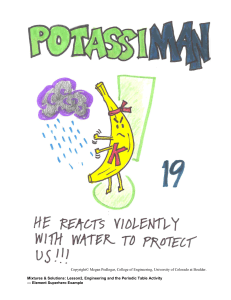Potassium Superhero: Periodic Table Activity Example