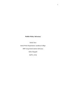 Homeless Outreach Hub Advocacy Plan: Sarnia-Lambton