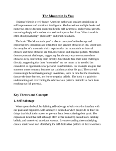 The Mountain Is You: Book Summary & Key Concepts