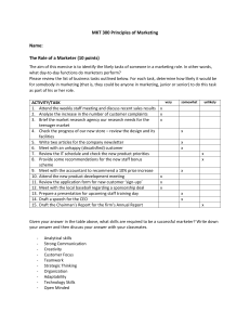 Marketing Role Assignment: Skills & Tasks