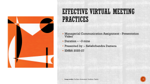 Effective Virtual Meeting Practices Guide