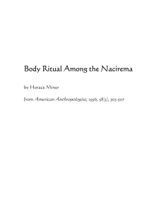 Body Ritual Among the Nacirema: Anthropology Article