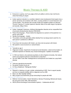 Music Therapy & ASD: Neurodiversity, Interventions, and Support